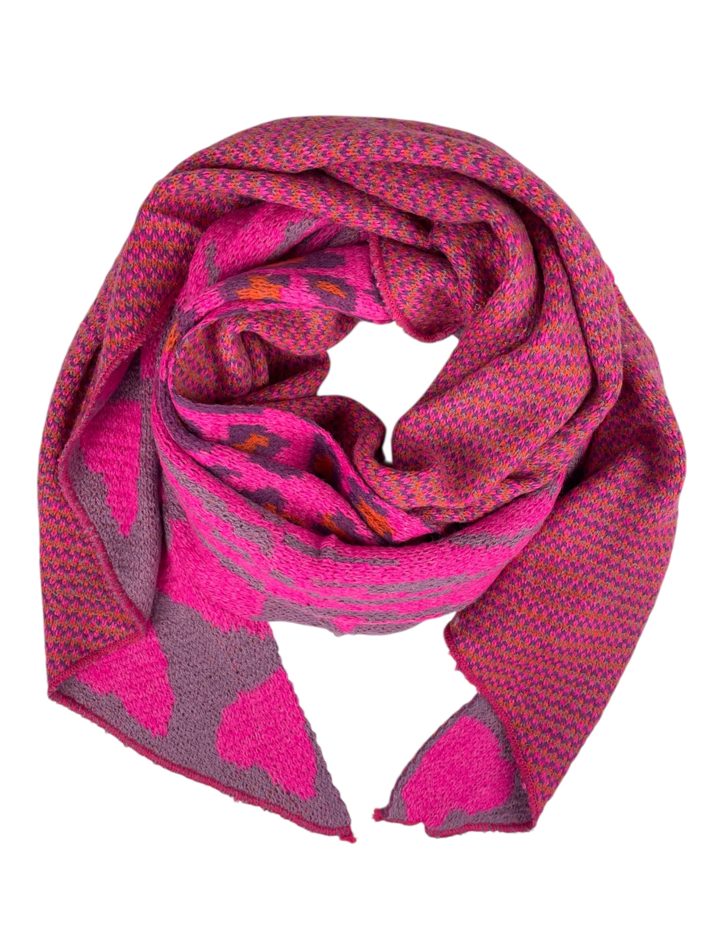 Écharpe 'Leopard' Kumixi en rose : devant