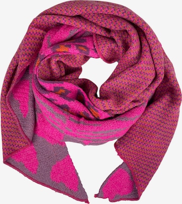 Écharpe 'Leopard' Kumixi en rose : devant