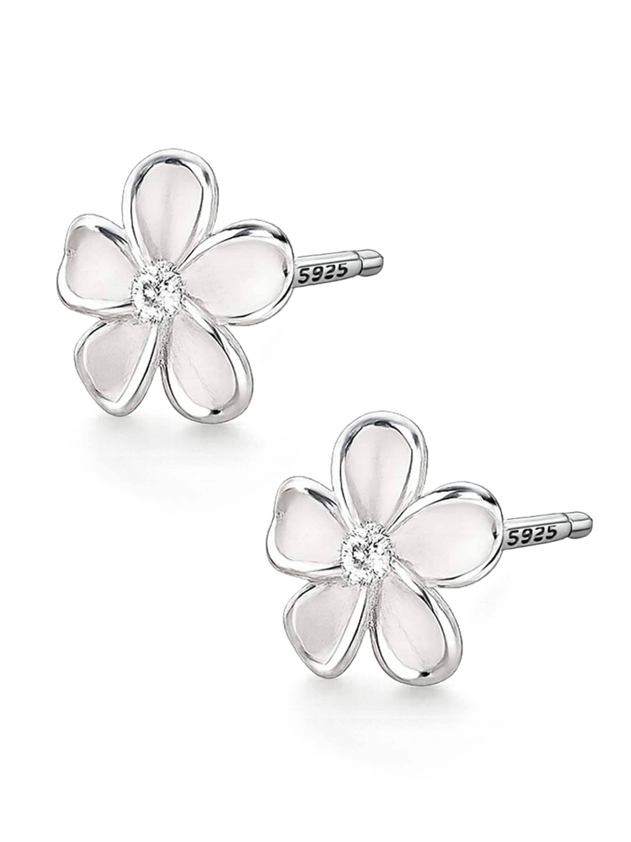 Alster Herz Ohrringe 'Little Blossom'‌ in Silber: Vorderseite