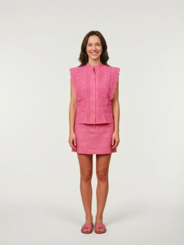 FulgorBluza 'Blusa Belle com Babados em Laise - Pink Vibrante' - roza boja