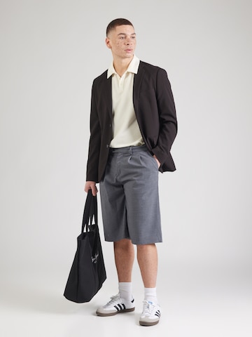 JACK & JONES Wide leg Bandplooibroek 'JPSTBILL' in Grijs