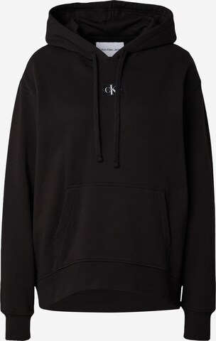 Sweat-shirt Calvin Klein Jeans en noir : devant