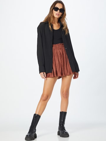 ABOUT YOU Wide Leg Shorts 'Thora' in Braun