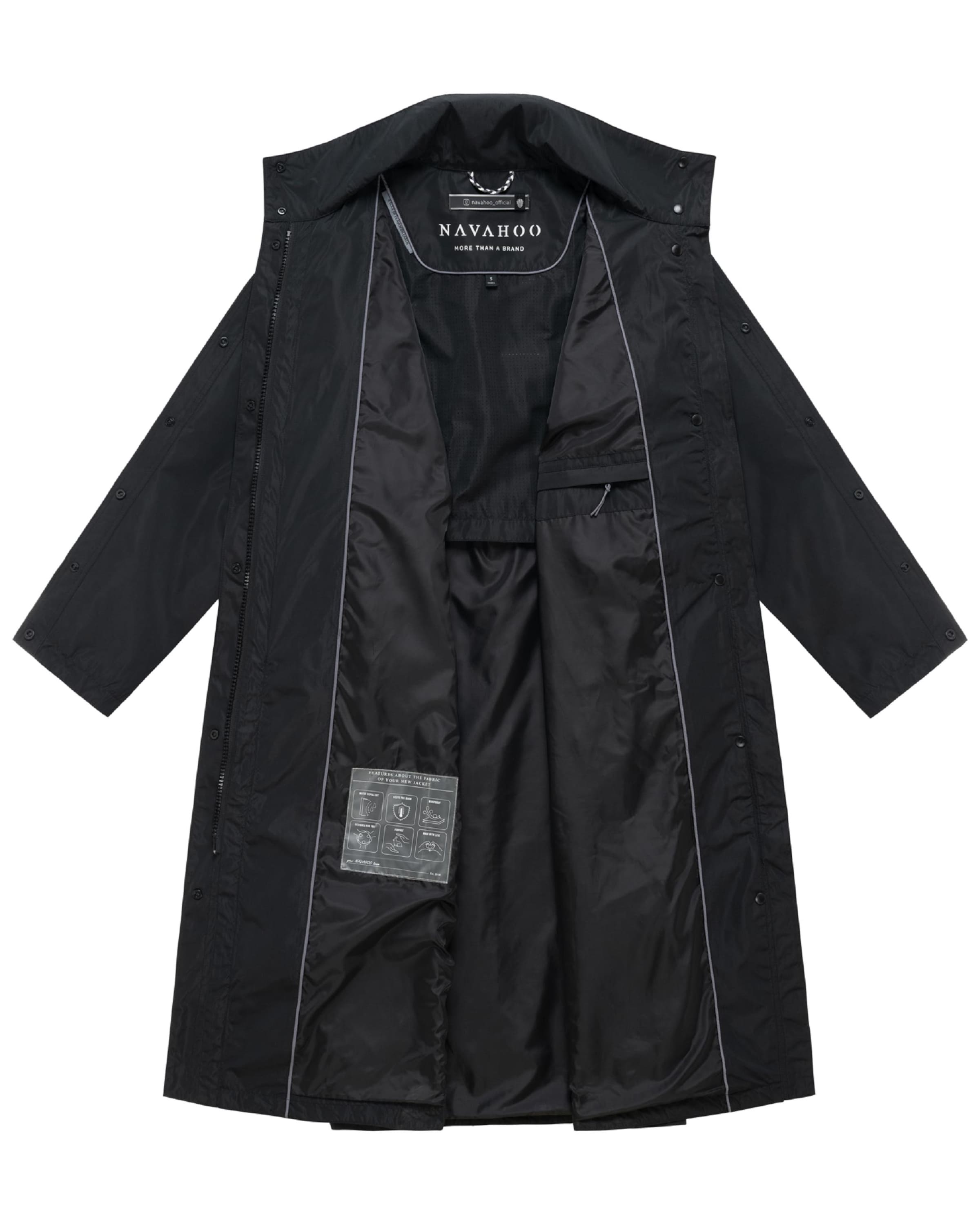 Cappotto di mezza stagione 'Zenblüte 14' di NAVAHOO in nero