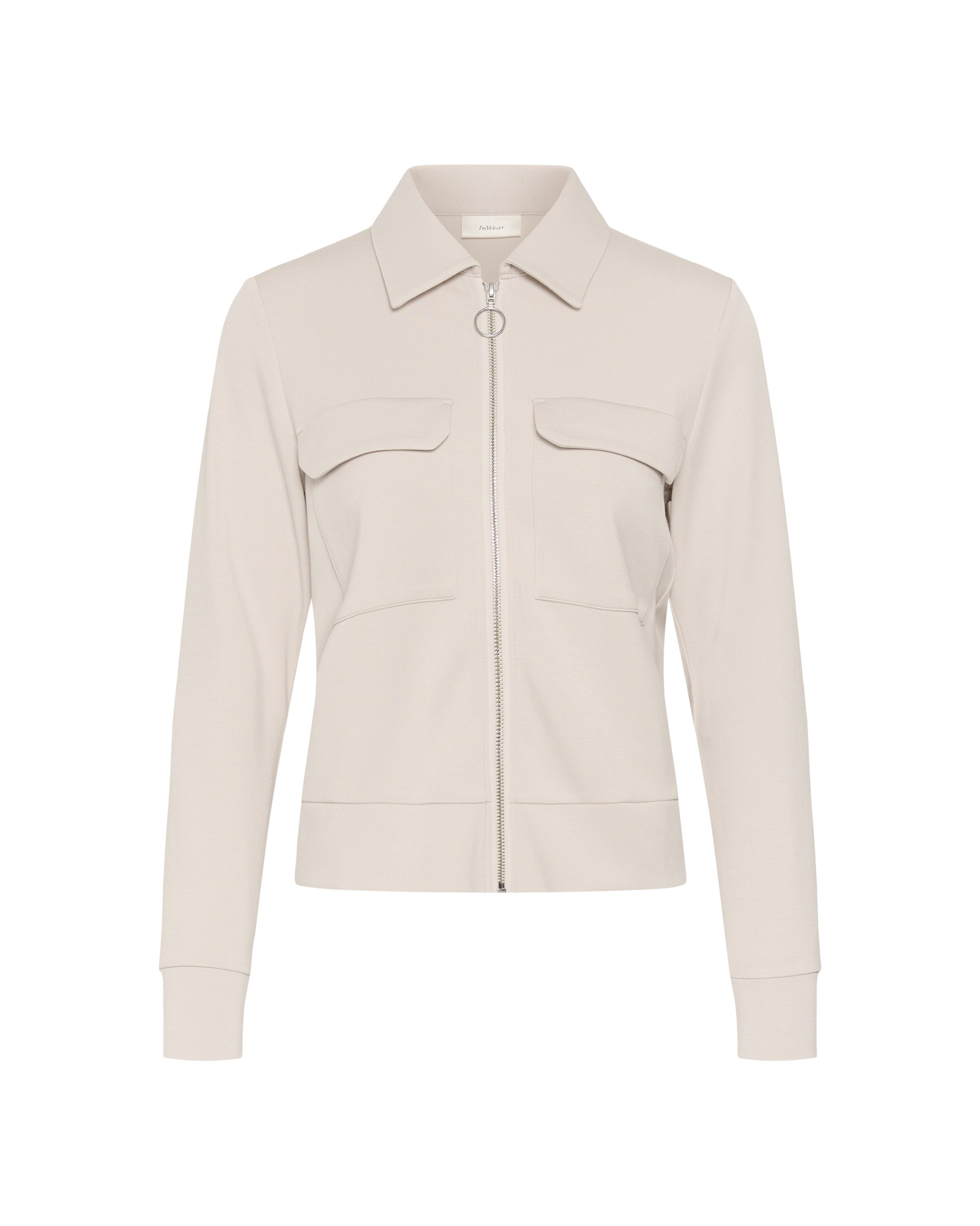 InWear Sweatvest 'Beca' in Beige: voorkant