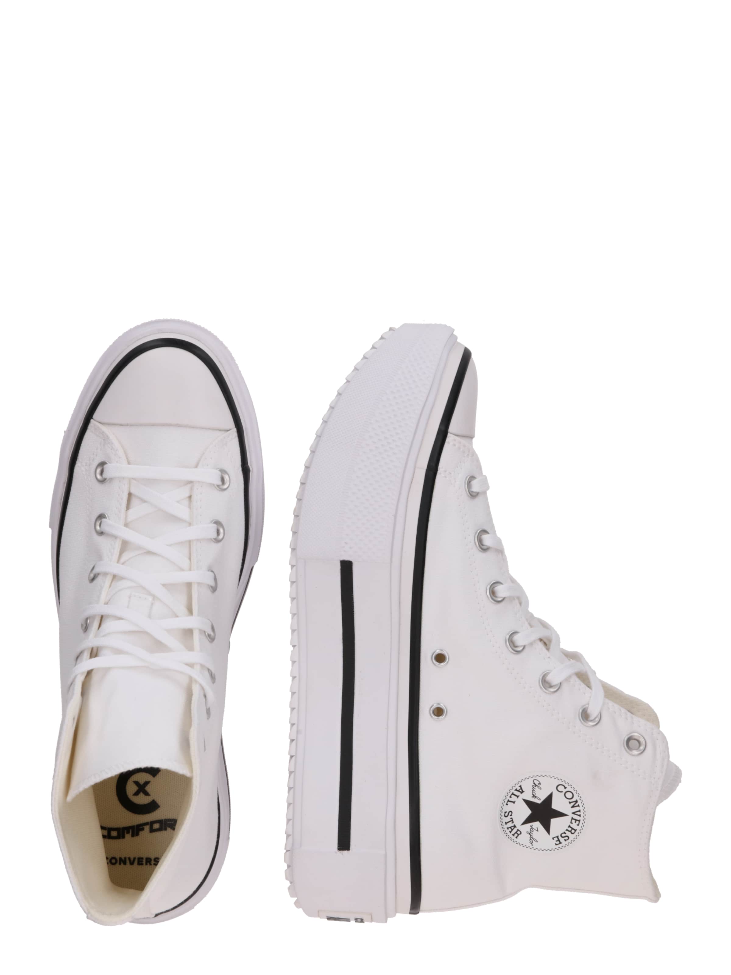 CONVERSE Kõrged ketsid 'CTAS LIFT DOUBLE STACK HI', värv valge