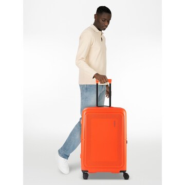 American Tourister Trolley 'Dashpop Spinner 67 EXP' in Orange: front