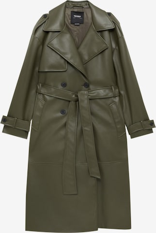 Pull&Bear Between-Seasons Coat in Green: front