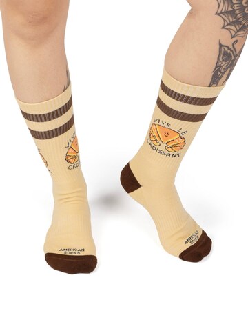 American Socks Socken 'Vive le Croissant - Mid High'‌‌‌‌‌‌ in Beige