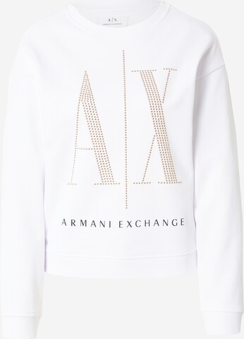 ARMANI EXCHANGE Sweatshirt in White: front