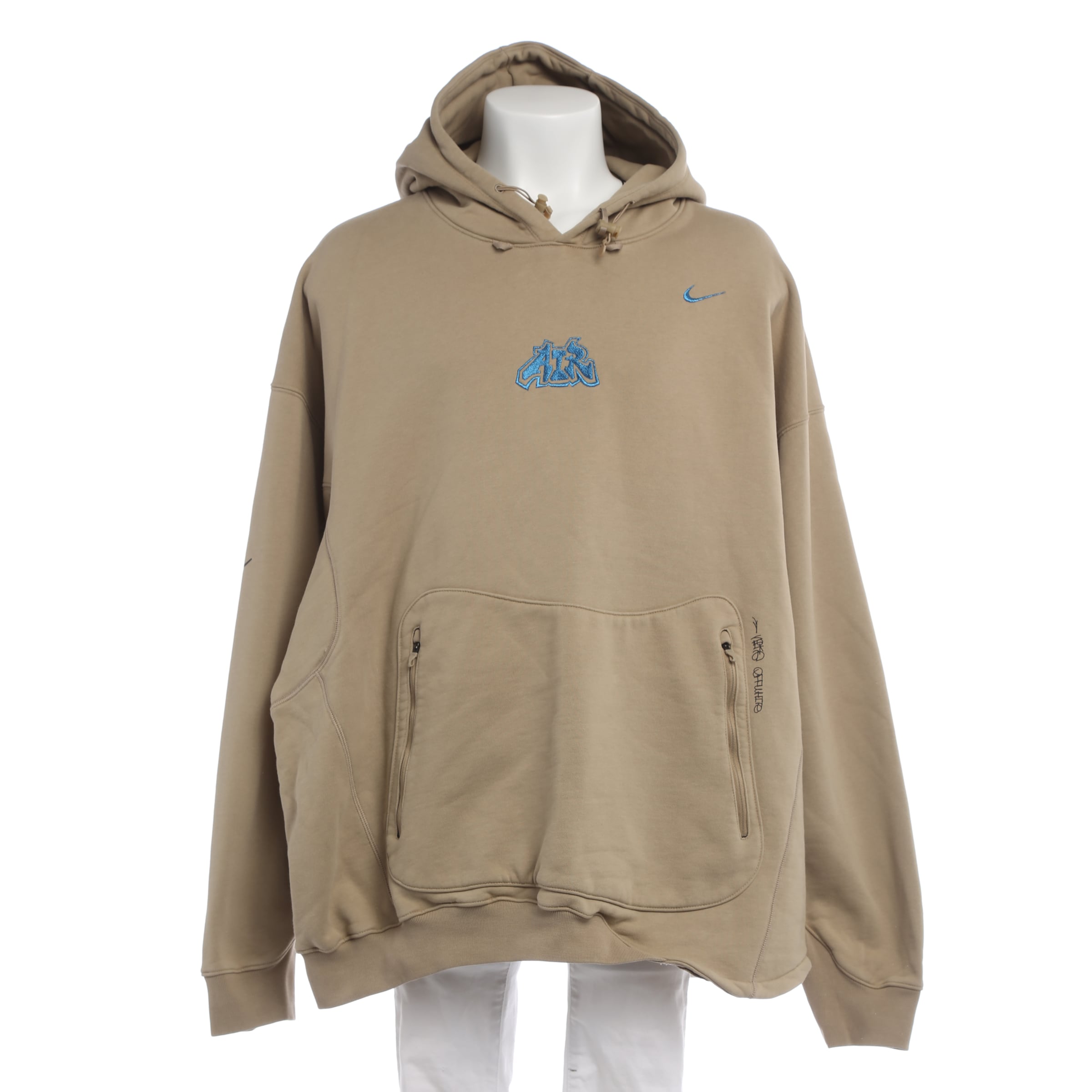 Off-White Sweatshirt / Sweatjacke XXL in Braun: Vorderseite