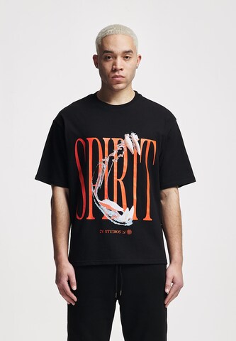 2Y Studios Shirt 'Spirit' in Zwart: voorkant