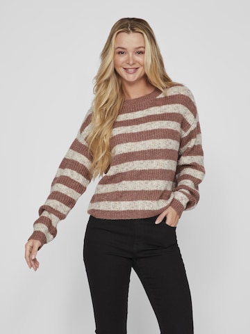 VILA Sweater 'PALINE' in Brown: front