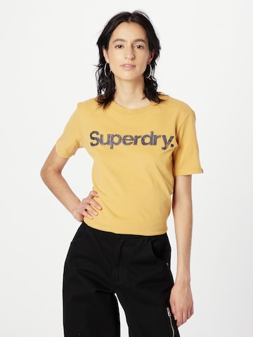 Superdry Тениска в жълто: отпред