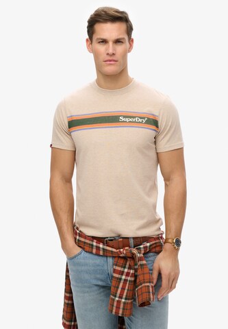 T-Shirt 'Venue' Superdry en beige : devant