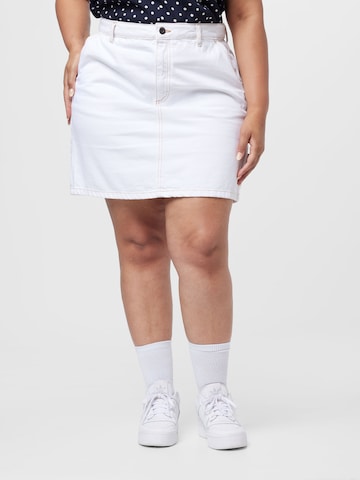 Cotton On Curve Skirt in White: front