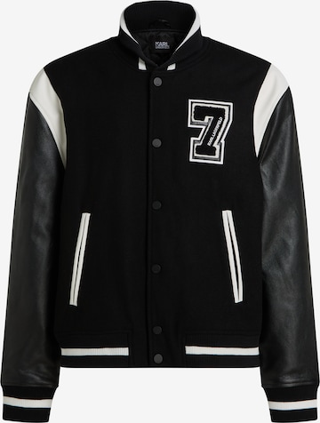 Karl Lagerfeld Übergangsjacke 'Varsity' in Schwarz: predná strana