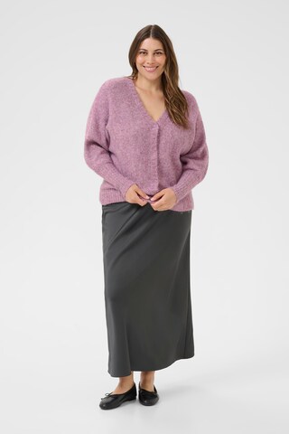 KAFFE CURVE Knit cardigan 'Luma' in Purple
