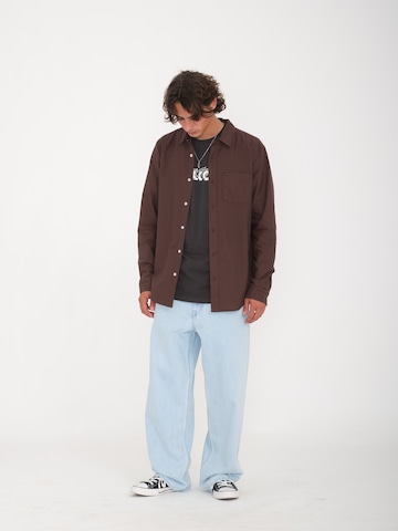 Volcom Regular fit Button Up Shirt ' Veeco Oxford' in Brown