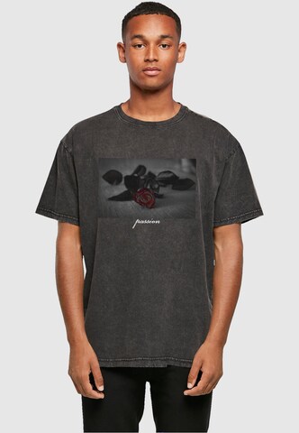 Mister Tee Shirt 'Passion Rose' in Black: front