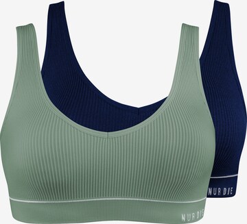 Nur Die Bralette Bra 'Retro' in Blue: front