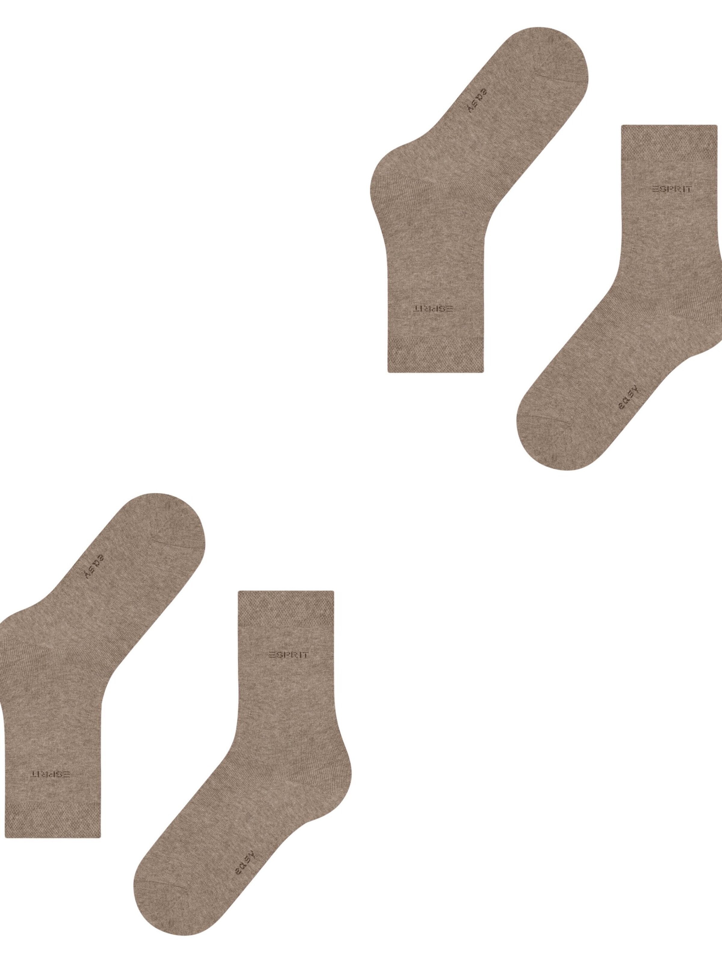 ESPRIT Socks 'Basic Easy 2-Pack' in Brown