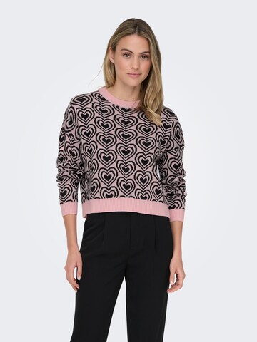 Pull-over 'ONLBetty' ONLY en rose : devant