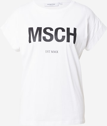 MSCH COPENHAGEN Тениска 'Alva' в бяло: отпред
