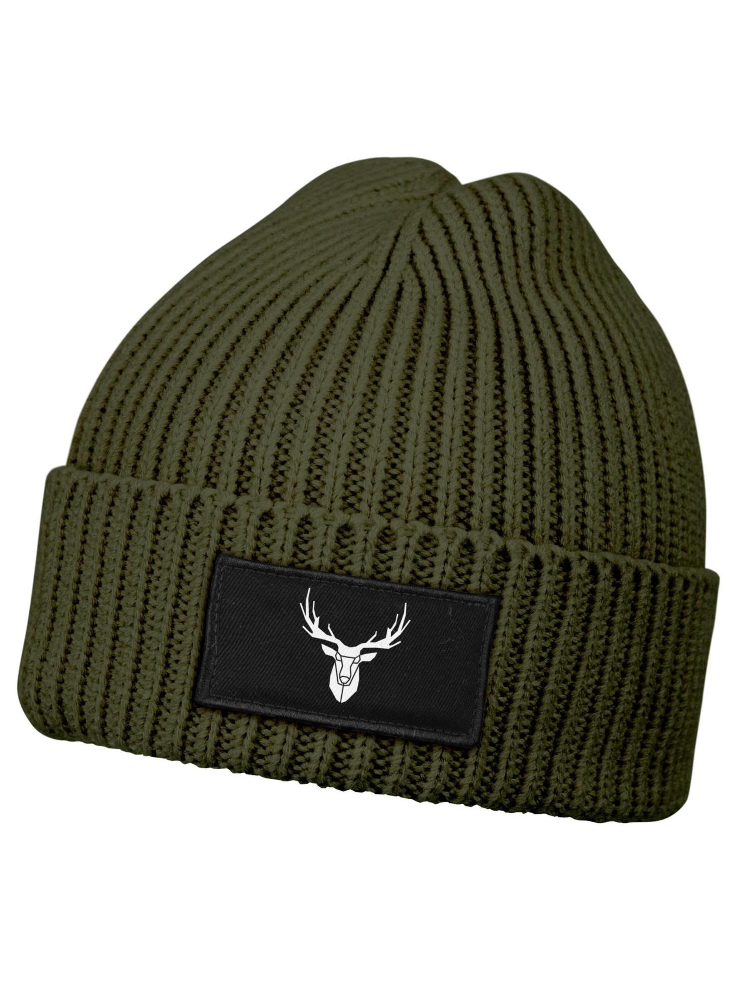Neverless Beanie 'Hirschgeweih' in Green