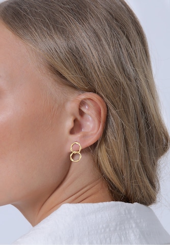 ELLI Earrings 'Geo, Organic' in Gold: front