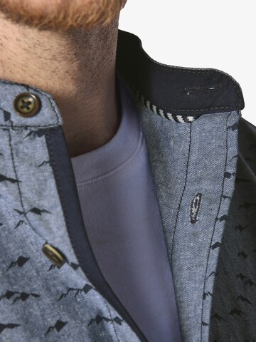 Jan Vanderstorm Comfort fit Button Up Shirt 'Leifbjorn' in Blue