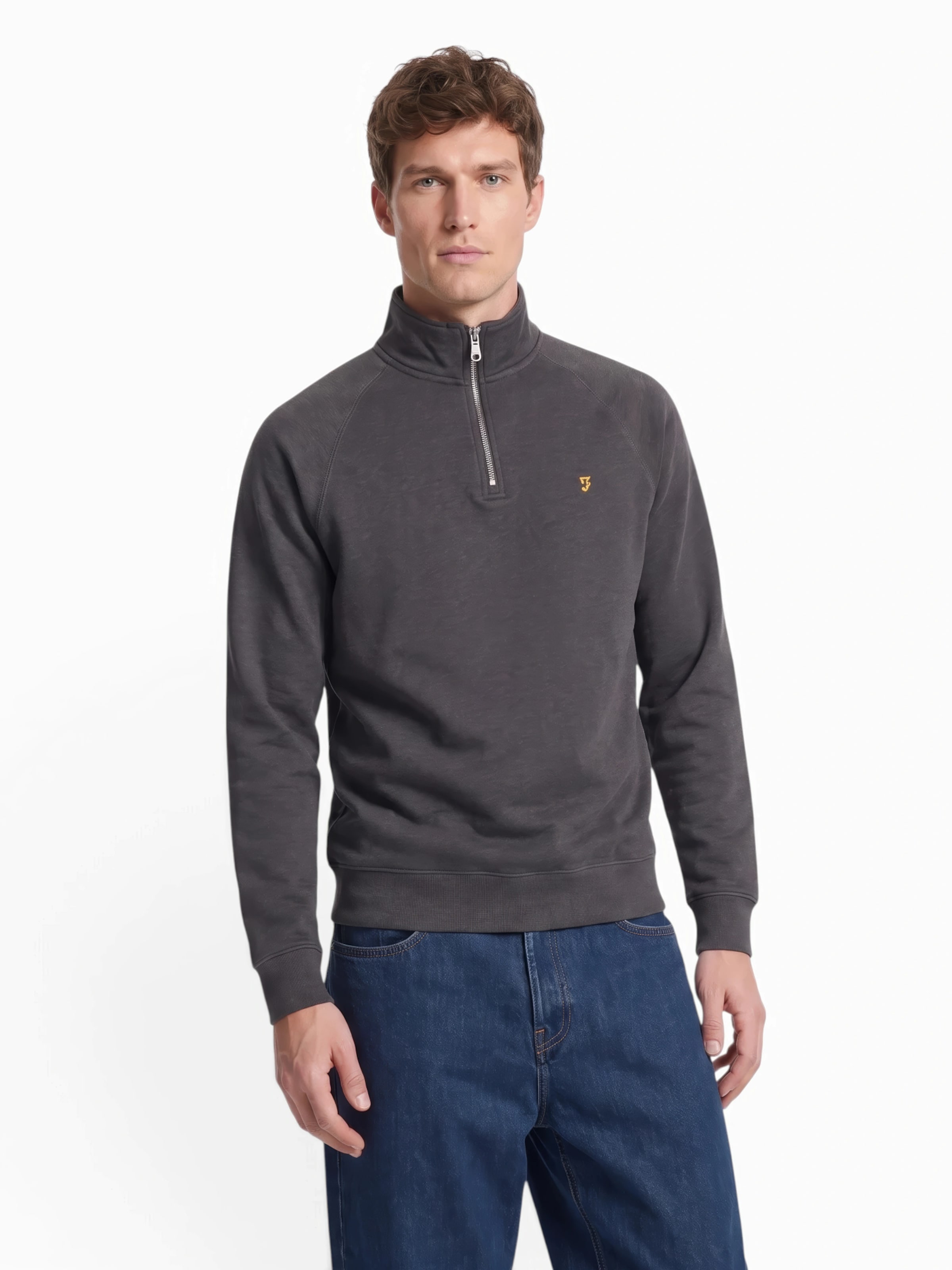 FARAH Sweatshirt 'ARNOLD' in Grey: front