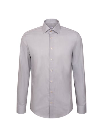 SEIDENSTICKER Slim fit Business Shirt 'Schwarze Rose' in Grey: front
