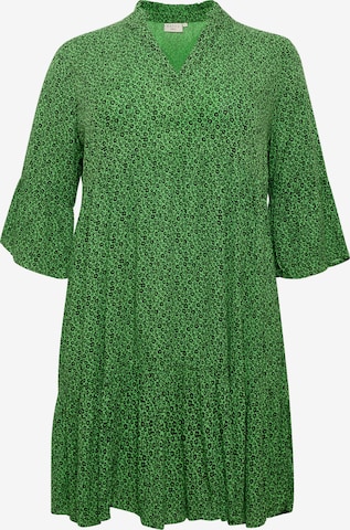 KAFFE CURVE Dress 'Isma' in Green: front