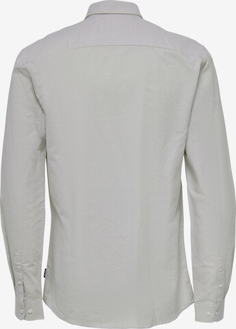 Coupe slim Chemise 'Alvaro' Only & Sons en gris