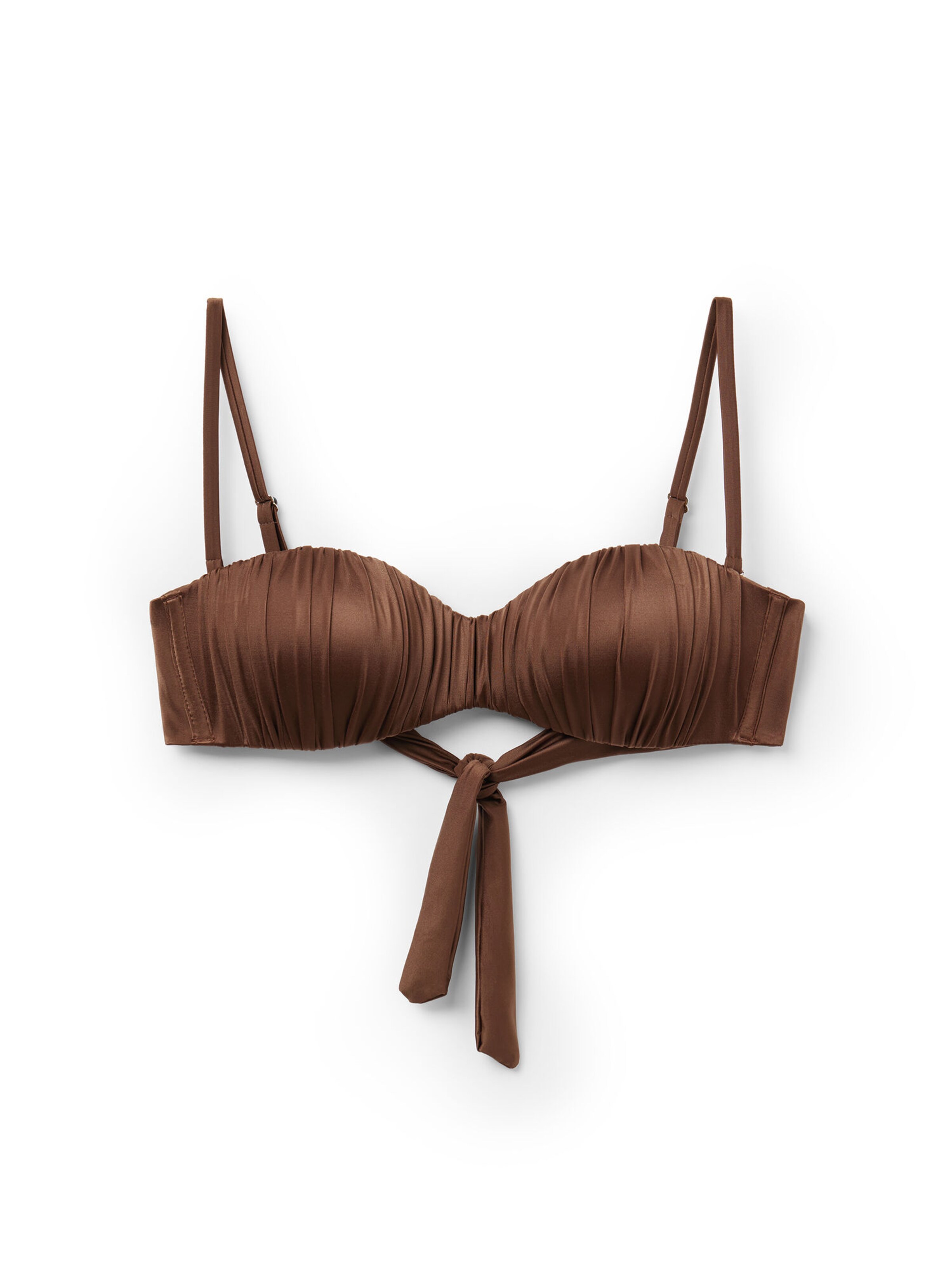 CALZEDONIA Bandeau Bikinitop in Braun: Vorderseite