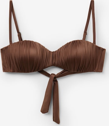 CALZEDONIA Bikini Top in Brown: front