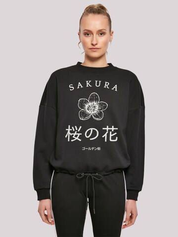 F4NT4STIC Sweatshirt 'Golden Gai' in Black: front