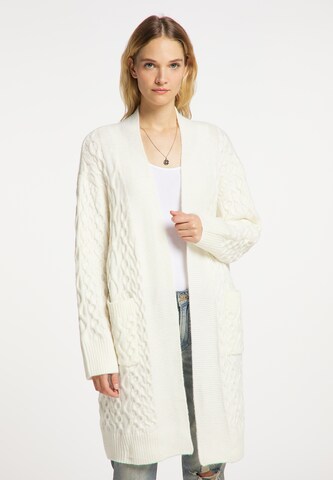 DreiMaster Vintage Knit Cardigan in Beige: front