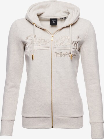 Superdry Sweatjacke in Beige