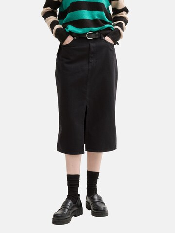 TOM TAILOR DENIM Skirt in Black: front