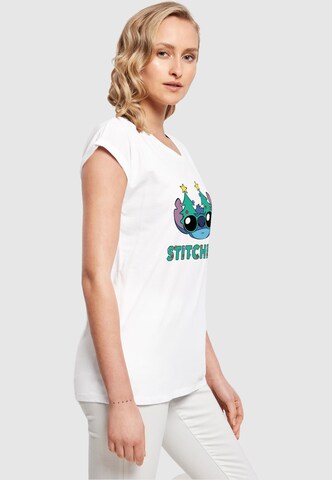 ABSOLUTE CULT Shirt 'Lilo And Stitch - Stitchmas Glasses' in Weiß
