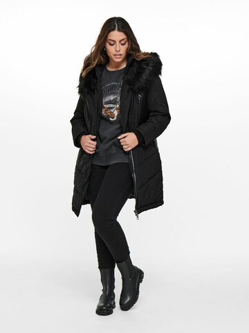 ONLY Carmakoma Winter Coat in Black