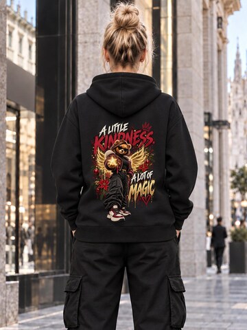 LUNØIR StudioSweater majica 'BOSS Femme Holiday Angel' - crna boja