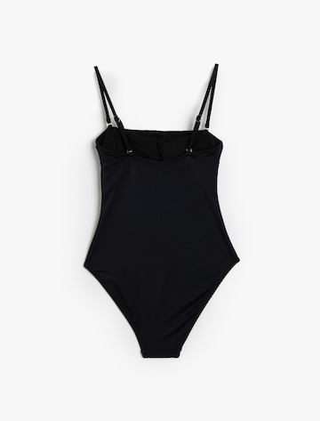 Koton Bandeau Swimsuit in Black