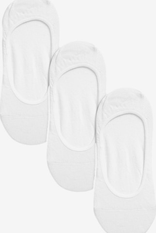 balts Next Zeķes pēdiņas: no priekšpuses