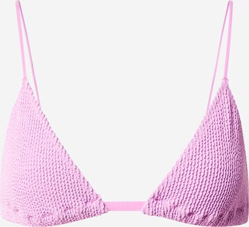 WEEKDAY Triangle Bikini Top in Purple: front