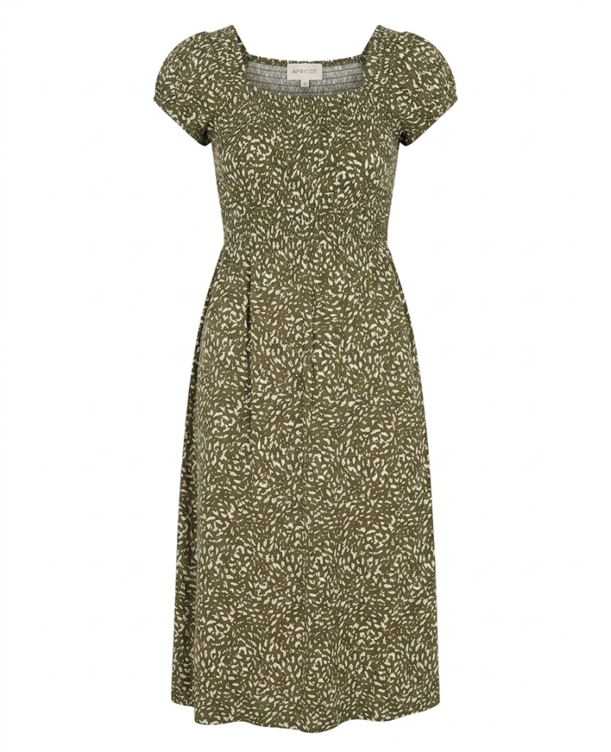 Apricot Kleid in Grün: Vorderseite