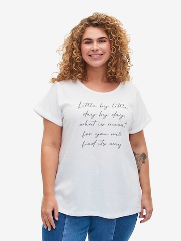 Zizzi Shirt 'Vera' in White: front