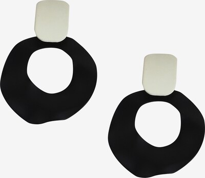 SOHI Earrings 'Sayla' in Black / natural white, Item view